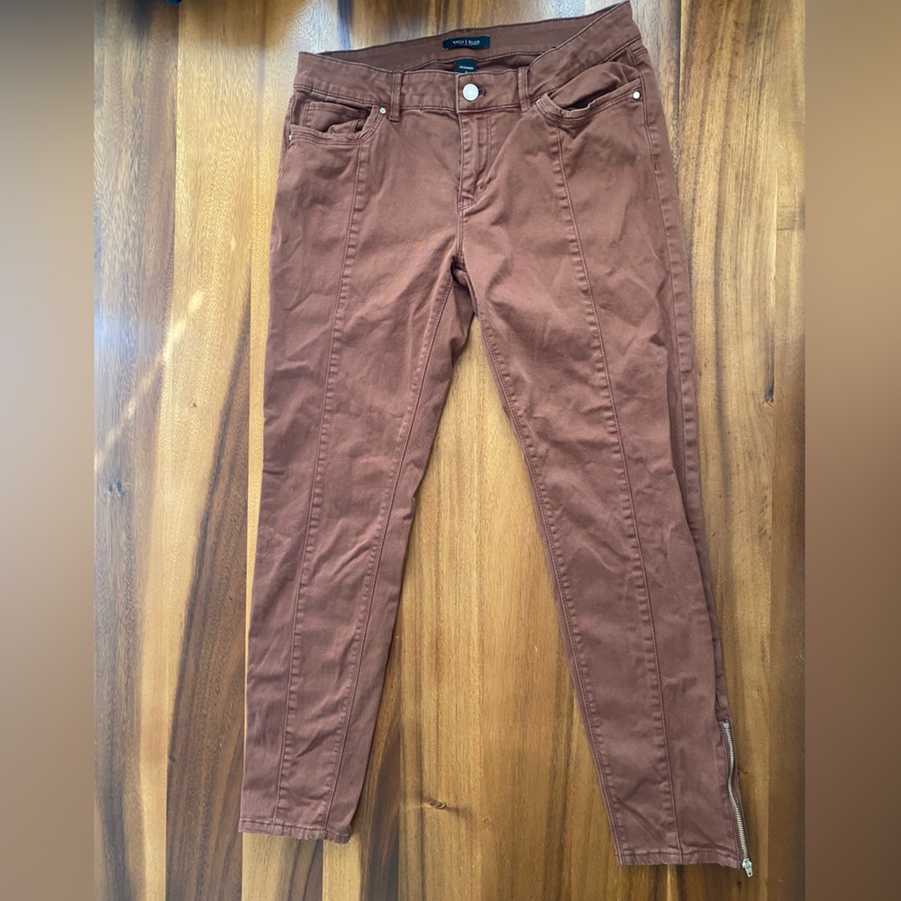 WHBM Burnt orange skimmer pant